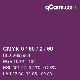 カラーコード: CMYK 0 / 60 / 2 / 60 | qconv.com