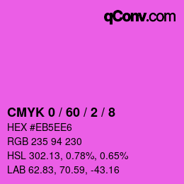 Farbcode: CMYK 0 / 60 / 2 / 8 | qconv.com