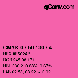カラーコード: CMYK 0 / 60 / 30 / 4 | qconv.com
