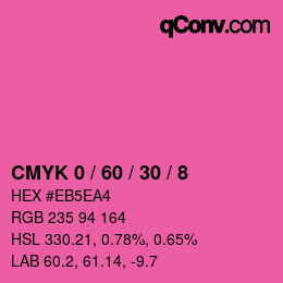 Farbcode: CMYK 0 / 60 / 30 / 8 | qconv.com