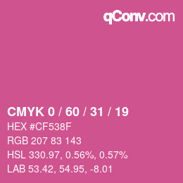 Color code: CMYK 0 / 60 / 31 / 19 | qconv.com