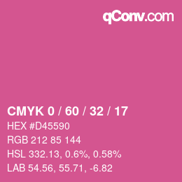 Color code: CMYK 0 / 60 / 32 / 17 | qconv.com
