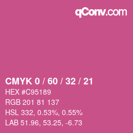 Color code: CMYK 0 / 60 / 32 / 21 | qconv.com