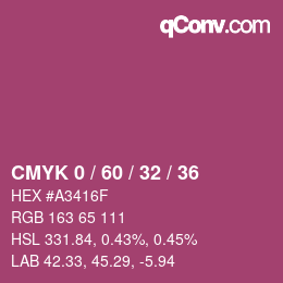 Color code: CMYK 0 / 60 / 32 / 36 | qconv.com