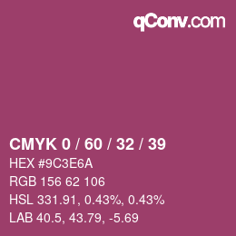 Código de color: CMYK 0 / 60 / 32 / 39 | qconv.com