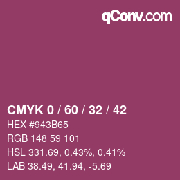 Color code: CMYK 0 / 60 / 32 / 42 | qconv.com