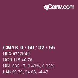 Color code: CMYK 0 / 60 / 32 / 55 | qconv.com