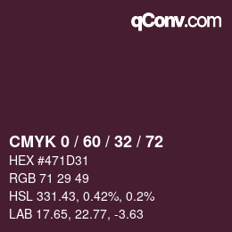 Color code: CMYK 0 / 60 / 32 / 72 | qconv.com