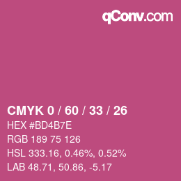 颜色代码: CMYK 0 / 60 / 33 / 26 | qconv.com
