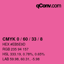 Color code: CMYK 0 / 60 / 33 / 8 | qconv.com
