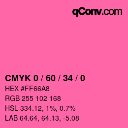 カラーコード: CMYK 0 / 60 / 34 / 0 | qconv.com