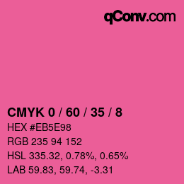 カラーコード: CMYK 0 / 60 / 35 / 8 | qconv.com