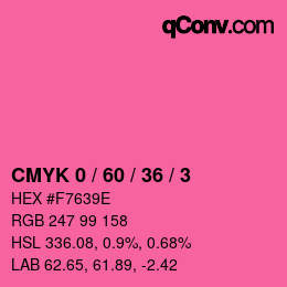 颜色代码: CMYK 0 / 60 / 36 / 3 | qconv.com