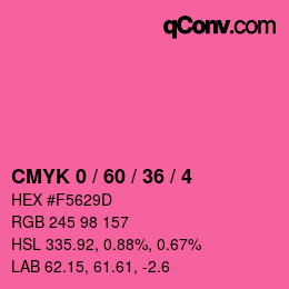 Color code: CMYK 0 / 60 / 36 / 4 | qconv.com