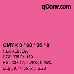 Color code: CMYK 0 / 60 / 36 / 8 | qconv.com