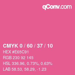 Color code: CMYK 0 / 60 / 37 / 10 | qconv.com