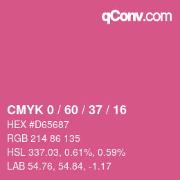Color code: CMYK 0 / 60 / 37 / 16 | qconv.com