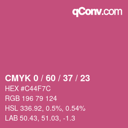 Color code: CMYK 0 / 60 / 37 / 23 | qconv.com