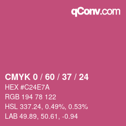 Color code: CMYK 0 / 60 / 37 / 24 | qconv.com