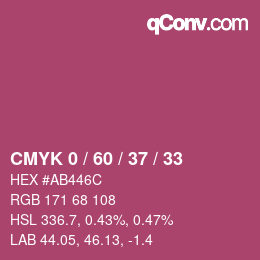 Color code: CMYK 0 / 60 / 37 / 33 | qconv.com