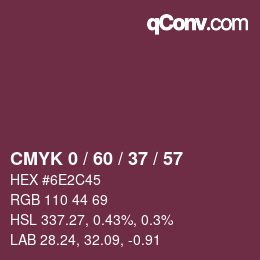 Color code: CMYK 0 / 60 / 37 / 57 | qconv.com