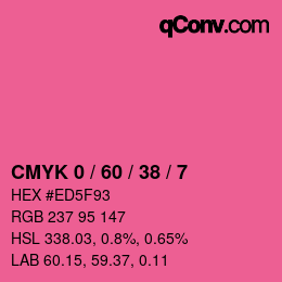 Color code: CMYK 0 / 60 / 38 / 7 | qconv.com