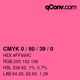 Color code: CMYK 0 / 60 / 39 / 0 | qconv.com