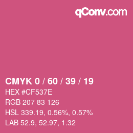 カラーコード: CMYK 0 / 60 / 39 / 19 | qconv.com