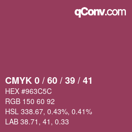 Color code: CMYK 0 / 60 / 39 / 41 | qconv.com