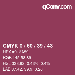 Color code: CMYK 0 / 60 / 39 / 43 | qconv.com