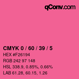 Color code: CMYK 0 / 60 / 39 / 5 | qconv.com