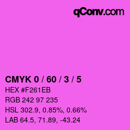 カラーコード: CMYK 0 / 60 / 3 / 5 | qconv.com