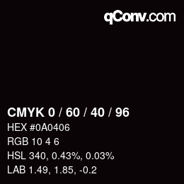 Color code: CMYK 0 / 60 / 40 / 96 | qconv.com