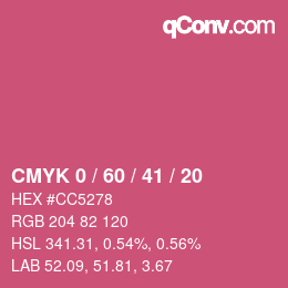 Color code: CMYK 0 / 60 / 41 / 20 | qconv.com