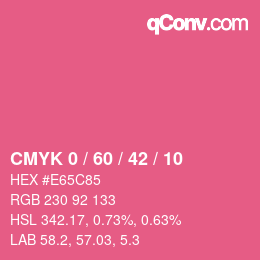 Color code: CMYK 0 / 60 / 42 / 10 | qconv.com