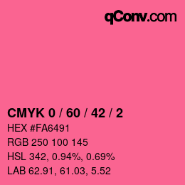 Color code: CMYK 0 / 60 / 42 / 2 | qconv.com