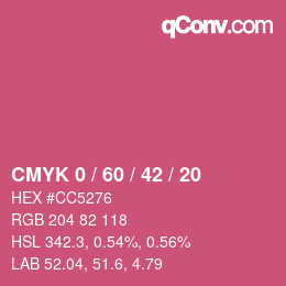 Color code: CMYK 0 / 60 / 42 / 20 | qconv.com