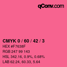 Color code: CMYK 0 / 60 / 42 / 3 | qconv.com
