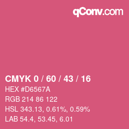 Color code: CMYK 0 / 60 / 43 / 16 | qconv.com