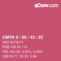 Color code: CMYK 0 / 60 / 43 / 22 | qconv.com