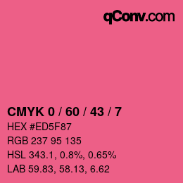 Color code: CMYK 0 / 60 / 43 / 7 | qconv.com