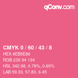 Color code: CMYK 0 / 60 / 43 / 8 | qconv.com