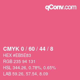 Color code: CMYK 0 / 60 / 44 / 8 | qconv.com