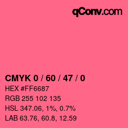 Color code: CMYK 0 / 60 / 47 / 0 | qconv.com