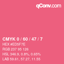 Color code: CMYK 0 / 60 / 47 / 7 | qconv.com
