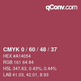 Color code: CMYK 0 / 60 / 48 / 37 | qconv.com