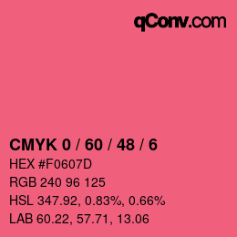 Color code: CMYK 0 / 60 / 48 / 6 | qconv.com