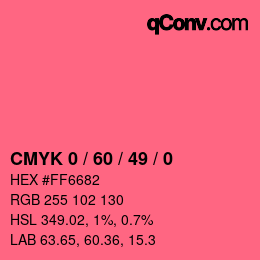 Color code: CMYK 0 / 60 / 49 / 0 | qconv.com