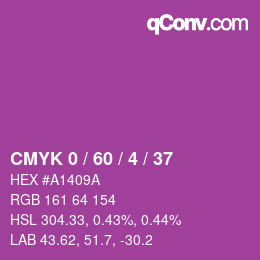 Color code: CMYK 0 / 60 / 4 / 37 | qconv.com