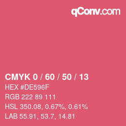 Color code: CMYK 0 / 60 / 50 / 13 | qconv.com
